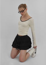 [MADE] Sevenni Dot V-neck Long Sleeve T-shirt