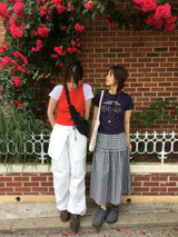 Cozy Check Long Skirt (2color)