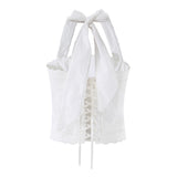 Elora Lace Halter Corset Top