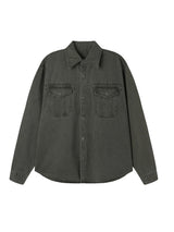 Carder dying washing cropped shirt