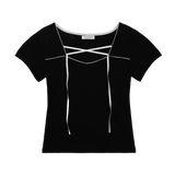 バレエスクエアネックTシャツ