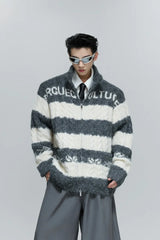 Colorblock Chunky Knit Cardigan