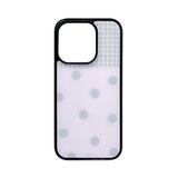 [MADE] DOT PATCH PHONE CASE PINK (glass black bumper)