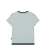 Cutoff Star Layered Henley Neck Graphic T-shirt - MISTY MINT