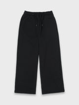 アップリケスウェットパンツ - ブラック