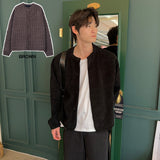 Ribbed Corduroy Knit Cardigan(Brown)