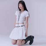 90's カーブドTシャツ (WHITE)
