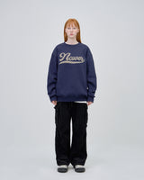  SCRIPT LOGO SWEAT SHIRTS - NAVY