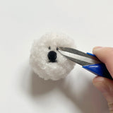 Wool Fur Bichon Keyring