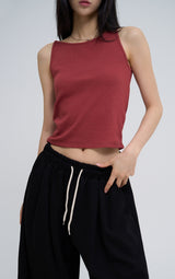 [U-BASIC] Pose Scene Ribbed Sleeveless