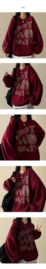 Tomato check sweatshirt