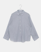 Tenon see-through checkered oversized fit long-sleeved shirt