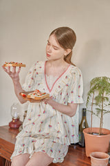 Low Short-sleeve Two-piece Cream[24175WTSSN]