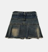Mone Washing Denim Skirt