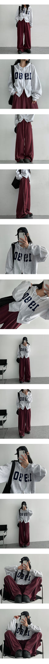Puton Stitch Wide Sweat Pants (3 colors)