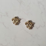ビンテージフラグメントピアス-金