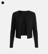 Basic slim button cardigan