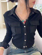 gleaming little star necklace [mint pearl]
