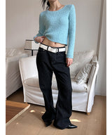 [Unisex] Black golgi flare denim pants