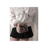 ミディアムファウンリボンフレームバッグ (handmade bag)