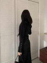 Annie Slim Button Long Sleeve Cardigan