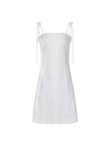 Lace frill midi dress (Ivory)