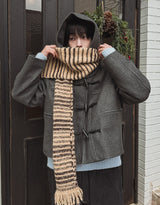 Mock Duffle Hooded Short Coat