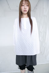 milky dot linen button top(4colors)