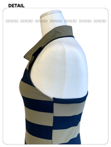 Halterneck Hot Stripe Sleeveless T-shirt