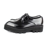DAVID STONE SQUARE TOE LACE-UP DERBY SHOES