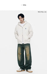 NTE mini monogram 2-way zip-up (4color)