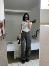 Wild High-Waist Leopard Wide Long Pants (One Color)