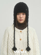 Clover Alpaca Earflap - Black