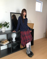 オミックサイドフリルニットカーディガン