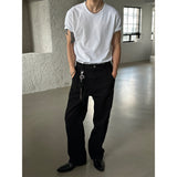 [BASIC ITEM] U neck round half t-shirts (2color)