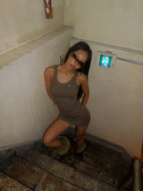 Dragon Mini Dress (Brown)