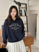 ボストンエンブロイダリーフードTシャツ (3color)