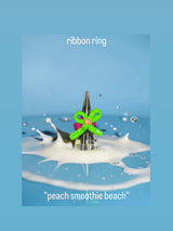 "peach smoothie beach" ribbon ring/リボンリング※金属アレルギー対応