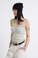 Floral Shirred Sleeveless