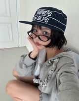 Stripe snapback ball cap