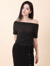 シースルーリボントップス Black