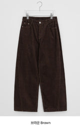 シチュコーデュロイワイドパンツ