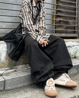 Darky wide balloon denim pants