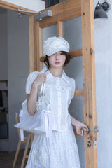 ウィングフリルブラウス(WHITE)