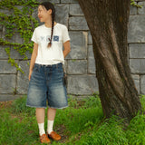 ゴブリンデニムバミューダショートパンツ / Vintage blue