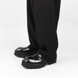 DAVID STONE SQUARE TOE LACE-UP DERBY SHOES