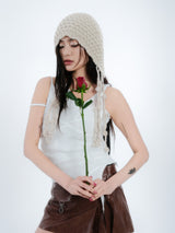 PLEATES WRAP SKIRT [BROWN]