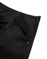 Satin Draped Trousers _ BLACK