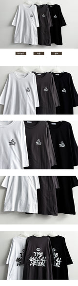 ルーブボクシーフィットグラフィックショートスリーブTシャツ