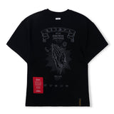 Praying Semi-oversized T-shirts Black /  Khaki
